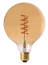 Elect Spiral LED Fil, Globe Gold 125mm