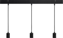 Line 3 ceiling light, Rectang, black 80cm