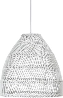 Maja Taklampa, White Wicker 45cm